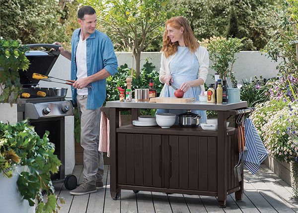 Ulkokeittiö Keter Unity XL 52x134 cm, ruskea