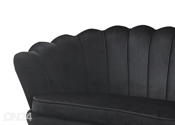 2-istuttava sohva, musta