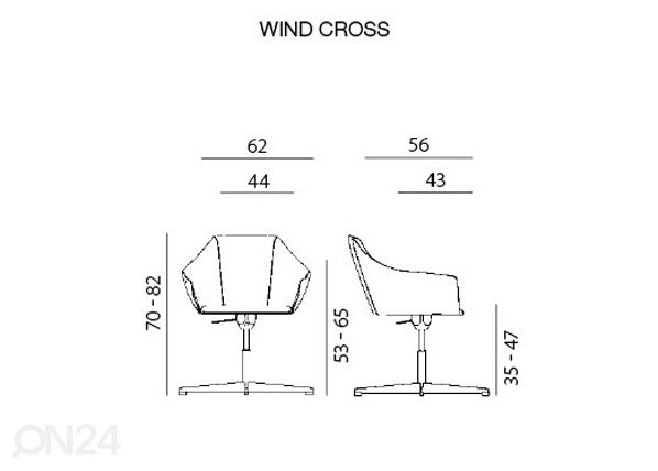 Kääntyvä asiakastuoli Wind Cross