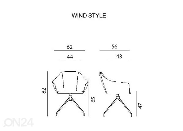 Kääntyvä asiakastuoli Wind Style