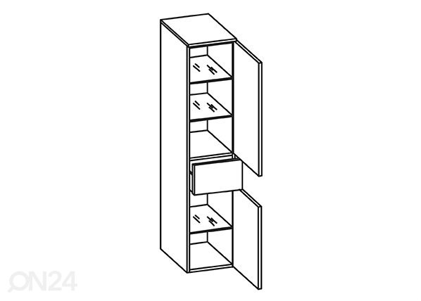 Korkea kylpyhuoneen kaappi 316