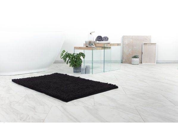 Kylpyhuoneen matto Fluffy Black 40x60 cm
