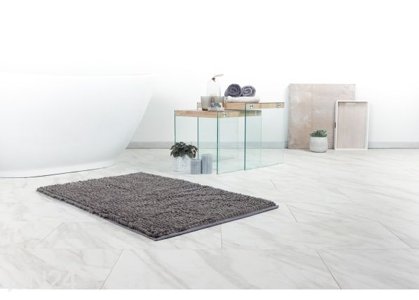 Kylpyhuoneen matto Fluffy Grey 40x60 cm