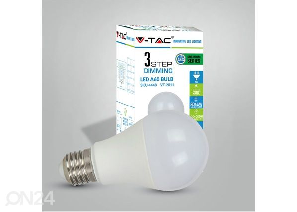 LED lamppu E27 A60 9 W, 3 kpl