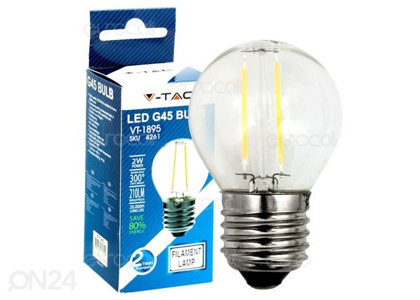 LED lamppu hehkulangalla E27 2 W 3 kpl