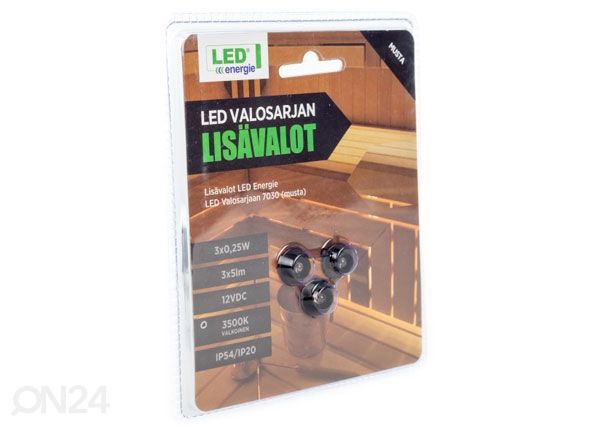 LED saunavalaisimen lisälamput 3 kpl