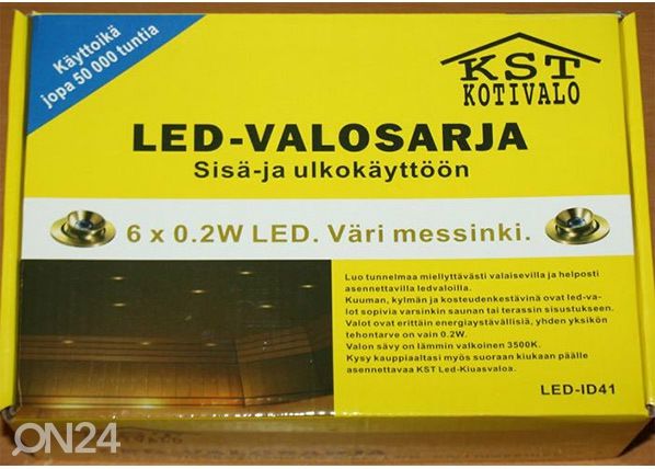 LED saunavalaisimet 6 x 0,2 W