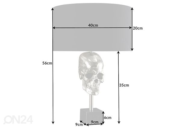 Pöytävalaisin Skull