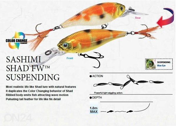 Uistin Yo-Zuri Sashimi Shad FW 70 mm