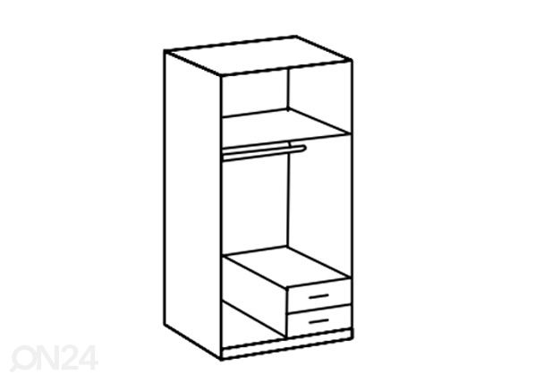 Vaatekaappi Duisburg 90 cm