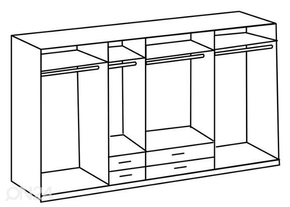 Vaatekaappi Gronau 313 cm