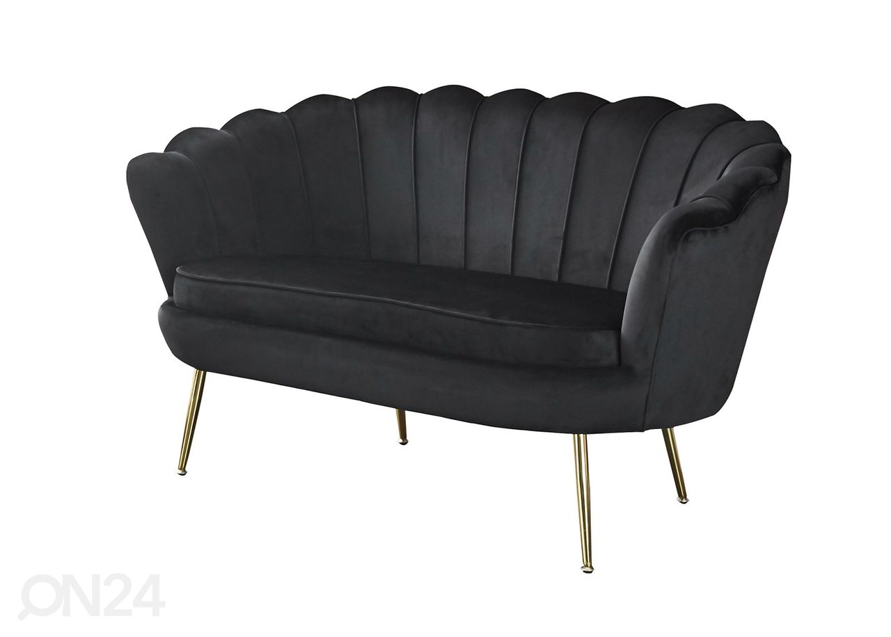 2-istuttava sohva, musta kuvasuurennos
