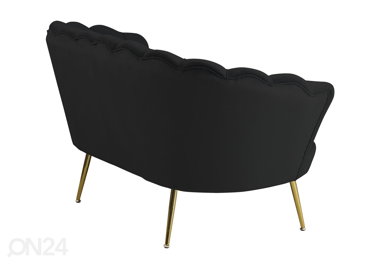 2-istuttava sohva, musta kuvasuurennos