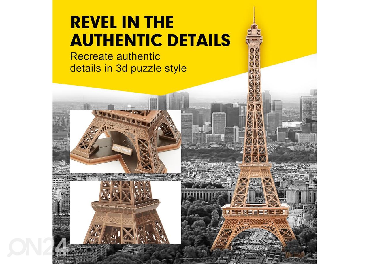 3D-palapeli Eiffel-torni National Geographic CUBICFUN kuvasuurennos