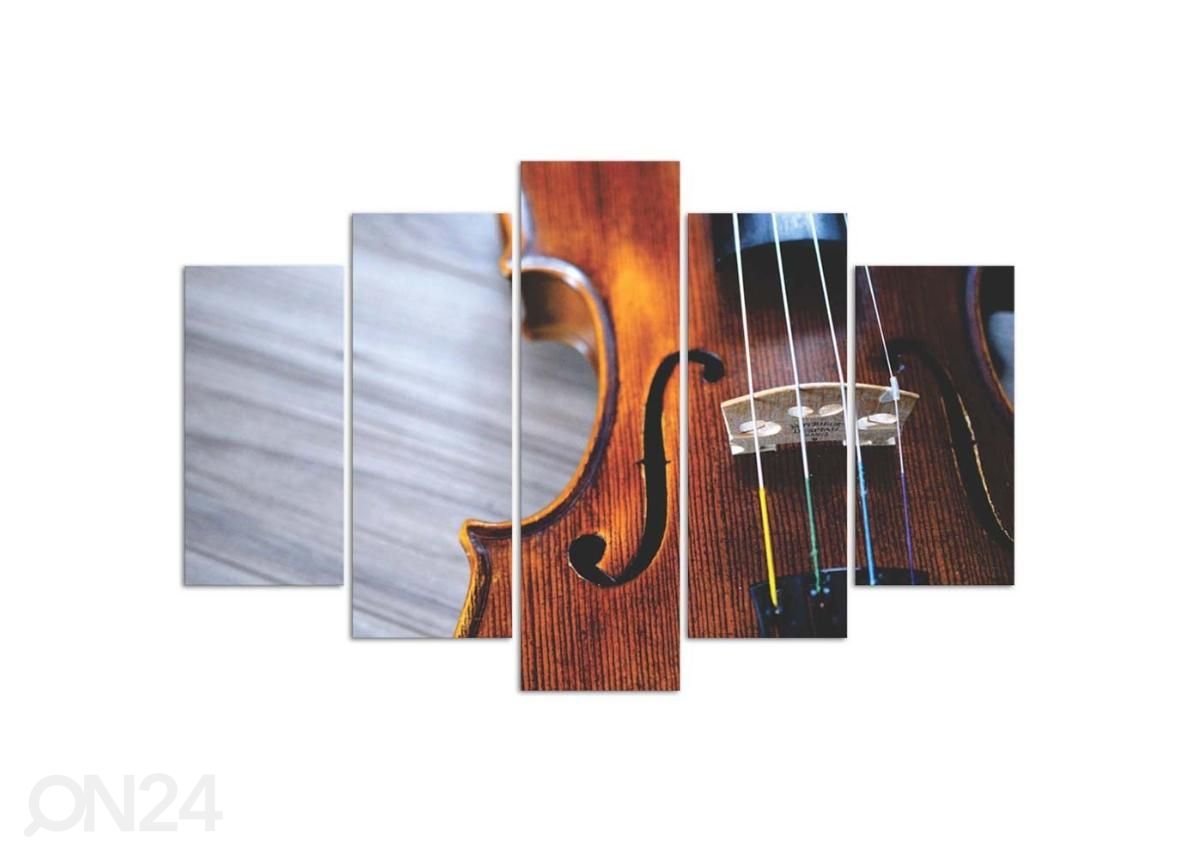 5-osainen taulu Violin 100x70 cm kuvasuurennos