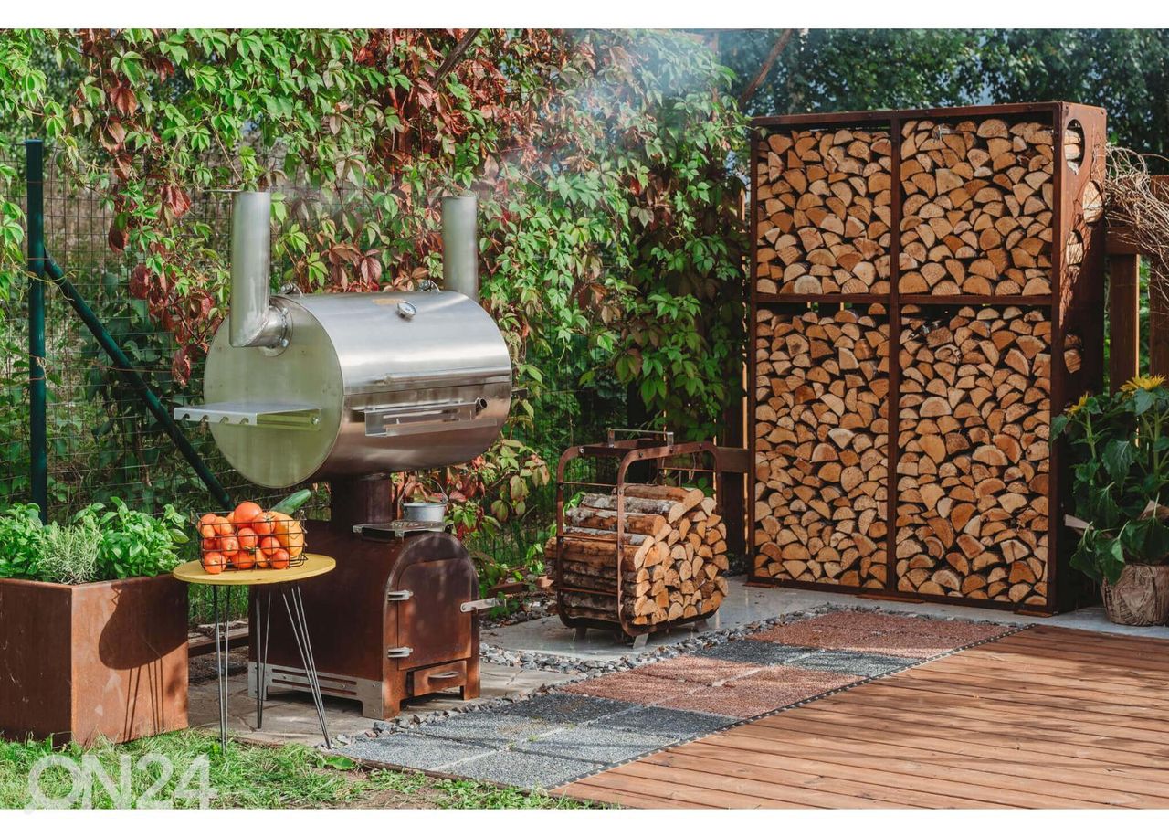 BBQ-savustusgrilli GrillSymbol Smoky Beast Silver kuvasuurennos