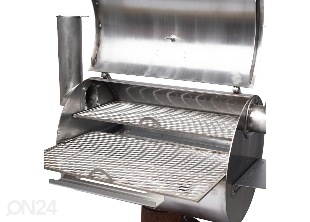 BBQ-savustusgrilli GrillSymbol Smoky Beast Silver kuvasuurennos