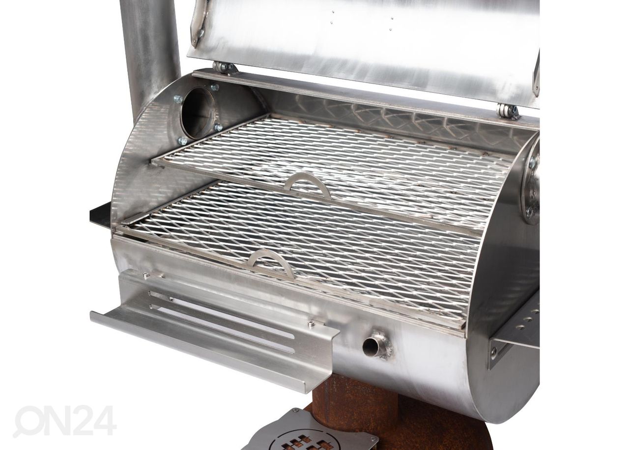 BBQ-savustusgrilli GrillSymbol Smoky Beast Silver kuvasuurennos