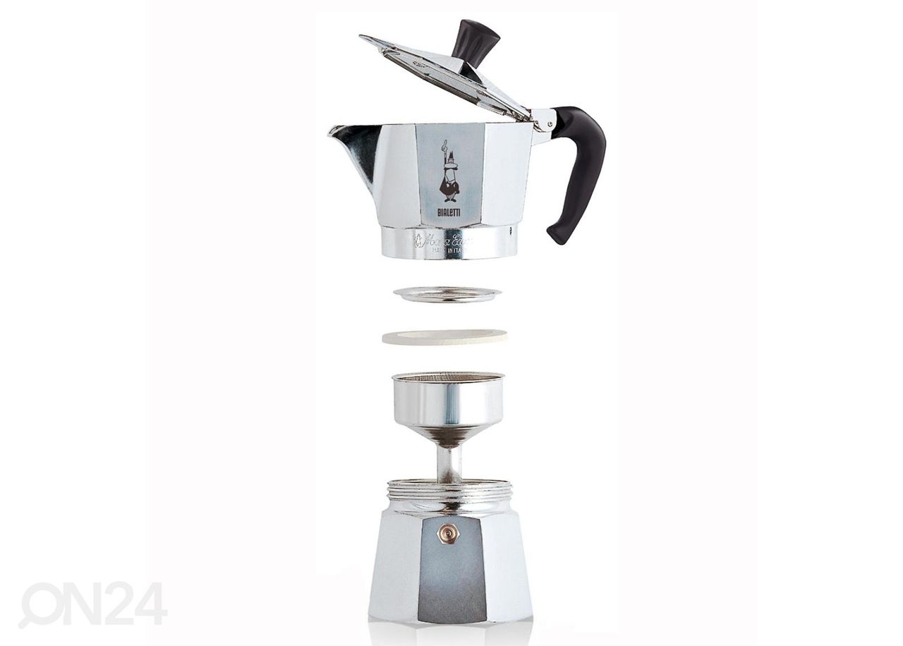 Espressokannu Bialetti Moka express 2 kupilliselle kuvasuurennos