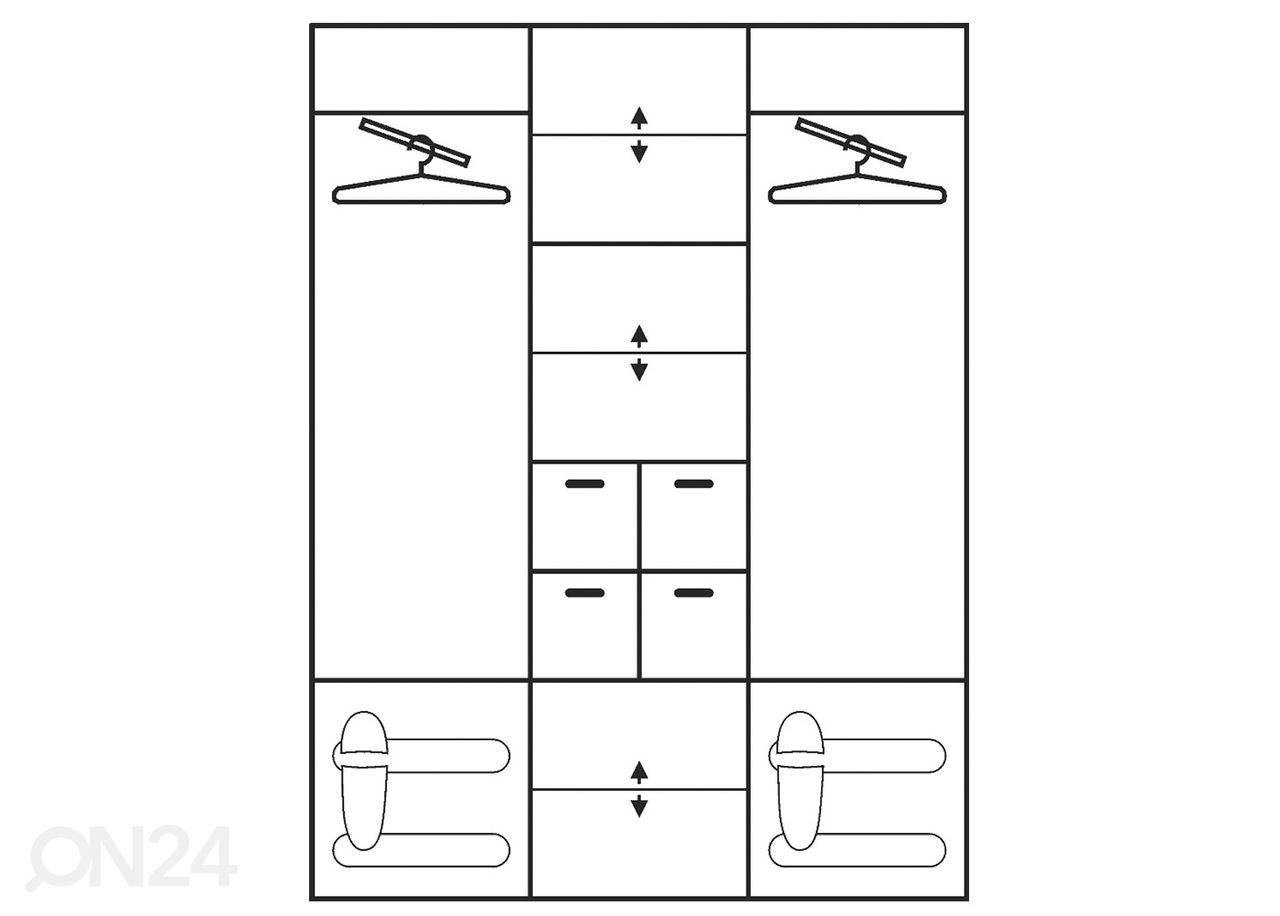 Eteiskaappi 150 cm kuvasuurennos