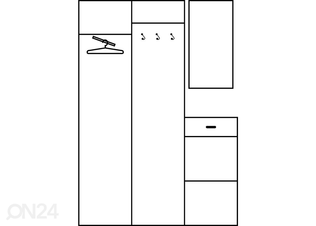 Eteiskalusteet Drimo IV 141 cm kuvasuurennos