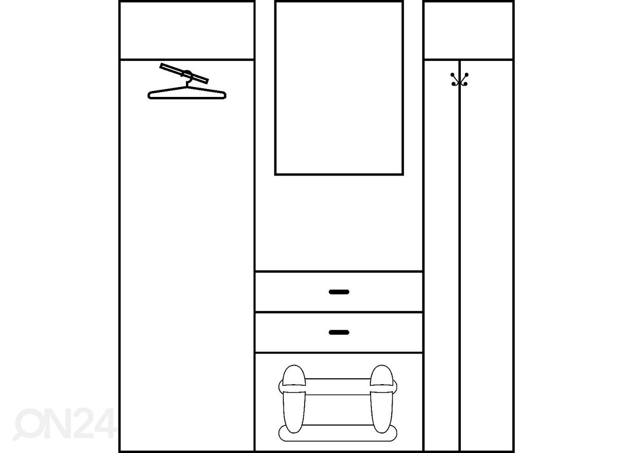 Eteiskalusteet Drimo VI 175 cm kuvasuurennos