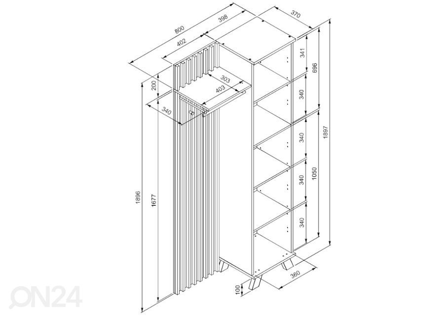 Eteiskalusteet Mini Medan 80 cm kuvasuurennos