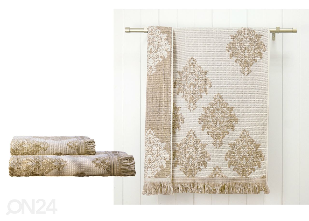 Froteepyyhesetti Versailles, beige 2 kpl kuvasuurennos