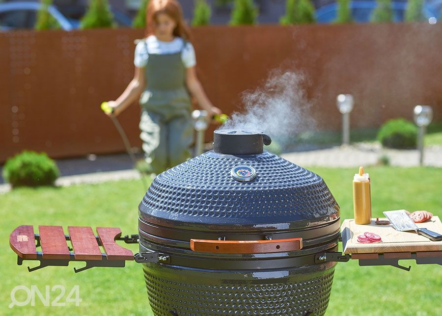 Grilli TunaBone Kamado Pro TBG24GRAY-02, 24", tummanharmaa kuvasuurennos