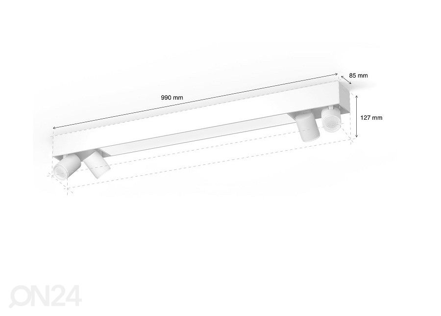 Hue White and Color ambiance Centris valkoinen katto - kohdevalaisin 4 L kuvasuurennos