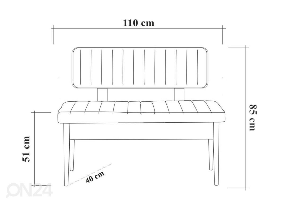 Jatkettava ruokapöytä 80x130-165 cm + 2 tuolia + 2 penkkiä kuvasuurennos