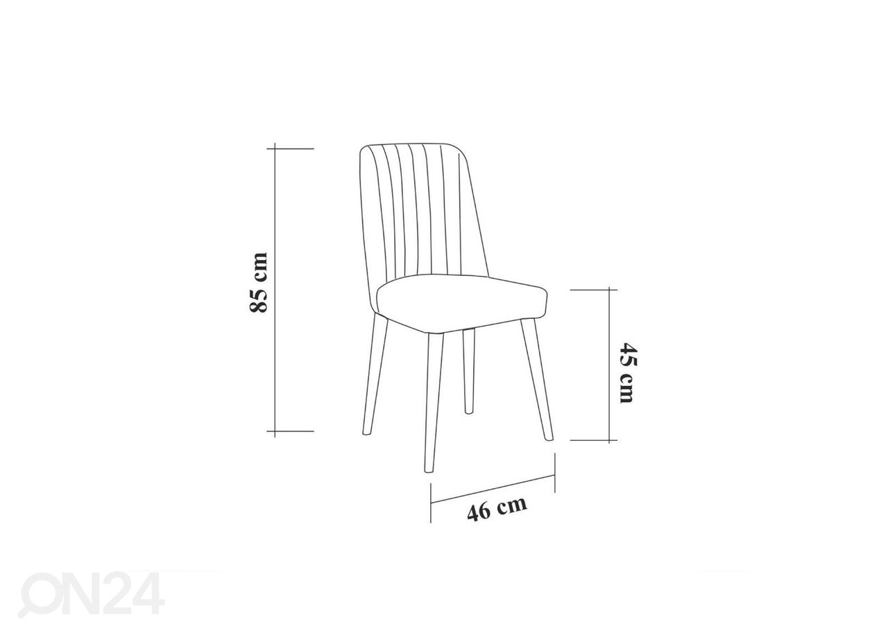 Jatkettava ruokapöytä 80x130-165 cm + 2 tuolia + 2 penkkiä kuvasuurennos