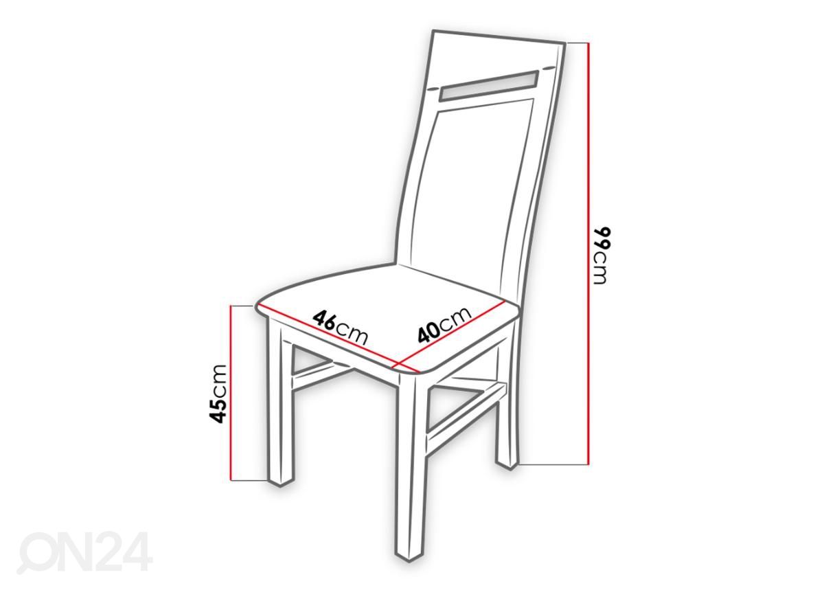Jatkettava ruokapöytä 90x90-240 cm + 4 tuolia kuvasuurennos