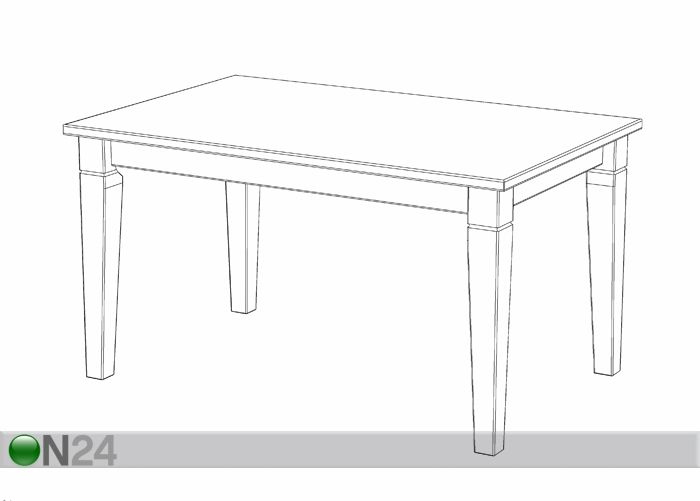 Jatkettava ruokapöytä WINDSOR, mänty 90x140-190 cm kuvasuurennos
