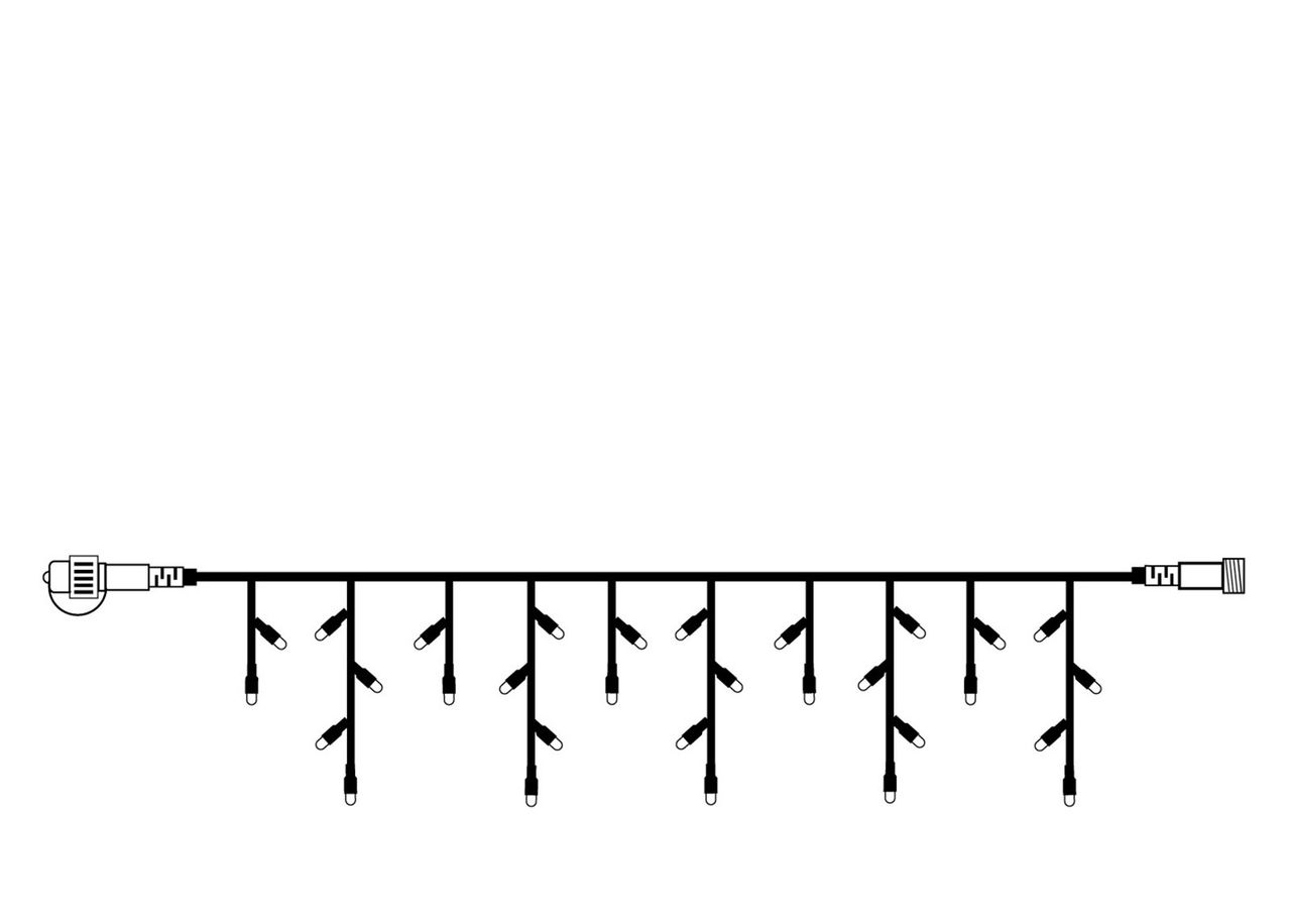 Jatkettavan valoketjun jatko-osa ICICLES 3x0,4 m kuvasuurennos