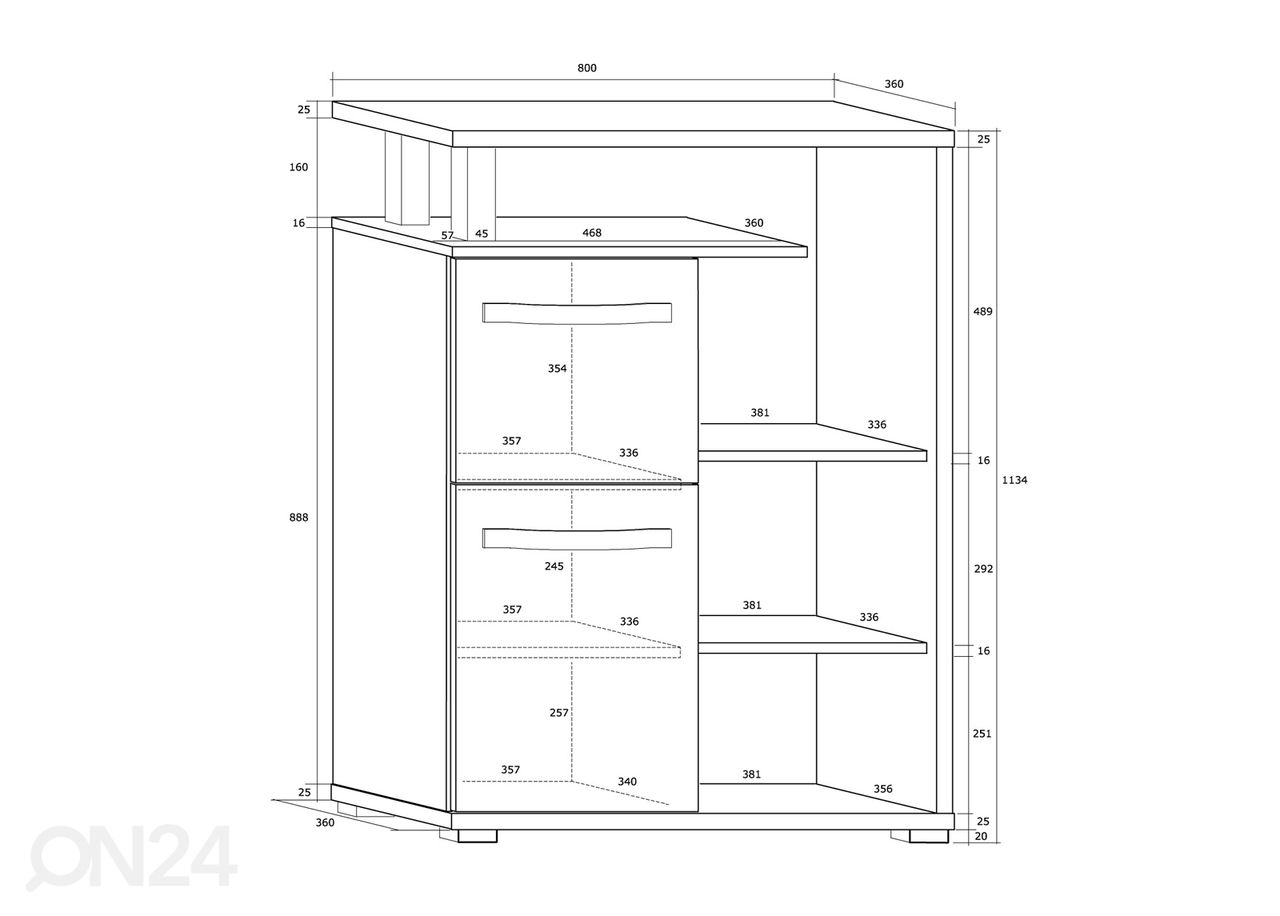 Kaappi 80 cm kuvasuurennos