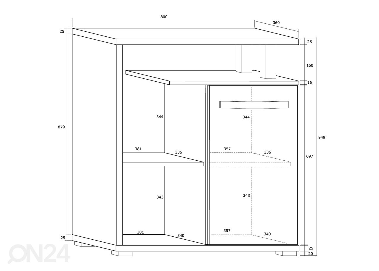 Kaappi Cloghroe 80 cm kuvasuurennos