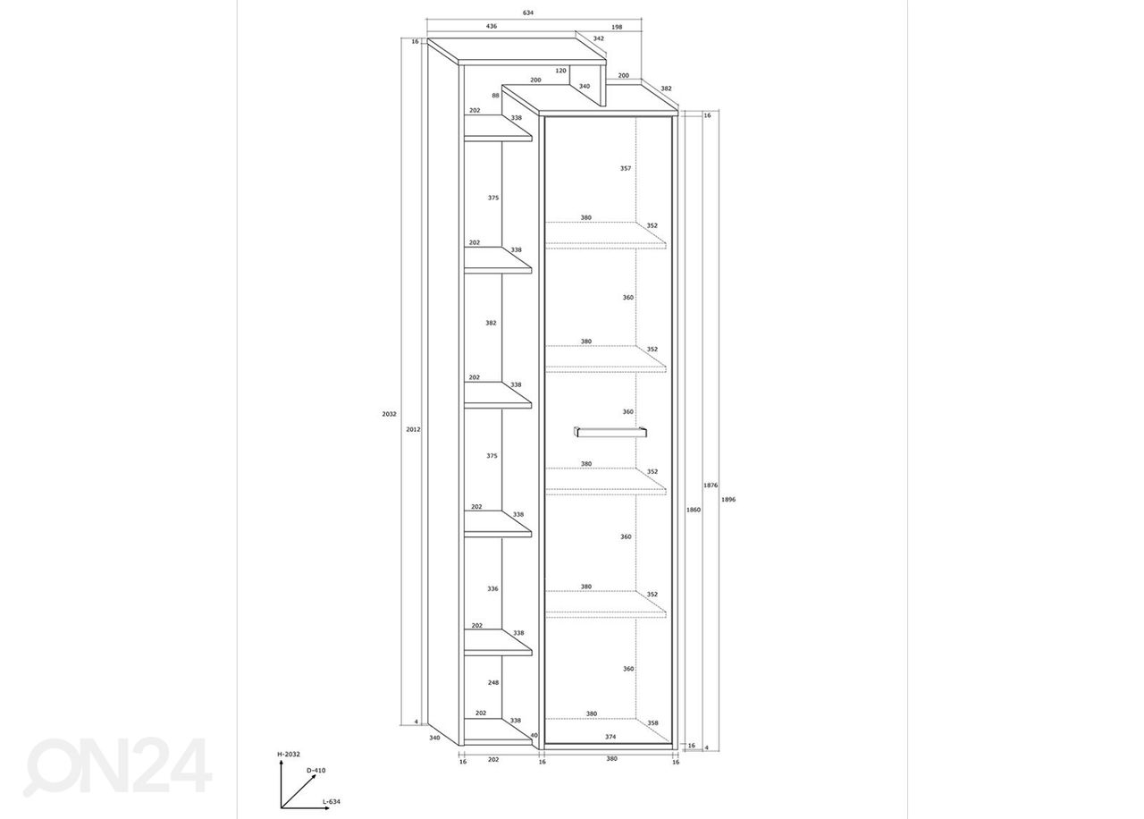 Kaappi Macroom 64 cm kuvasuurennos