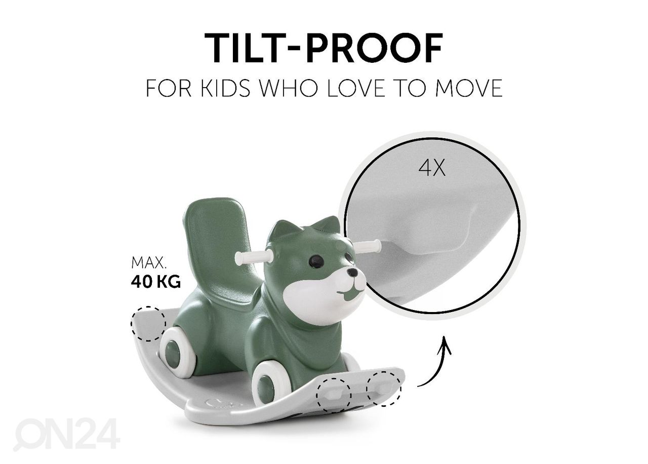 Keinueläin-potkupyörä 3-in1 Hauck Toys 1st Rocker Fox vihreä kuvasuurennos