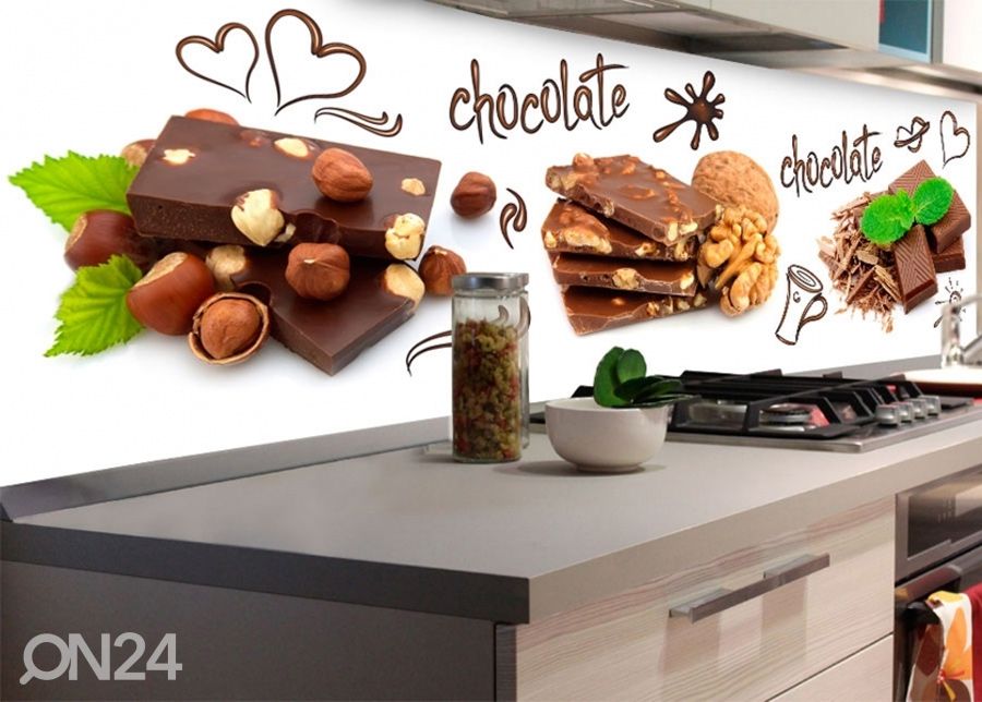Keittiön välitila Chocolate 180x60 cm kuvasuurennos