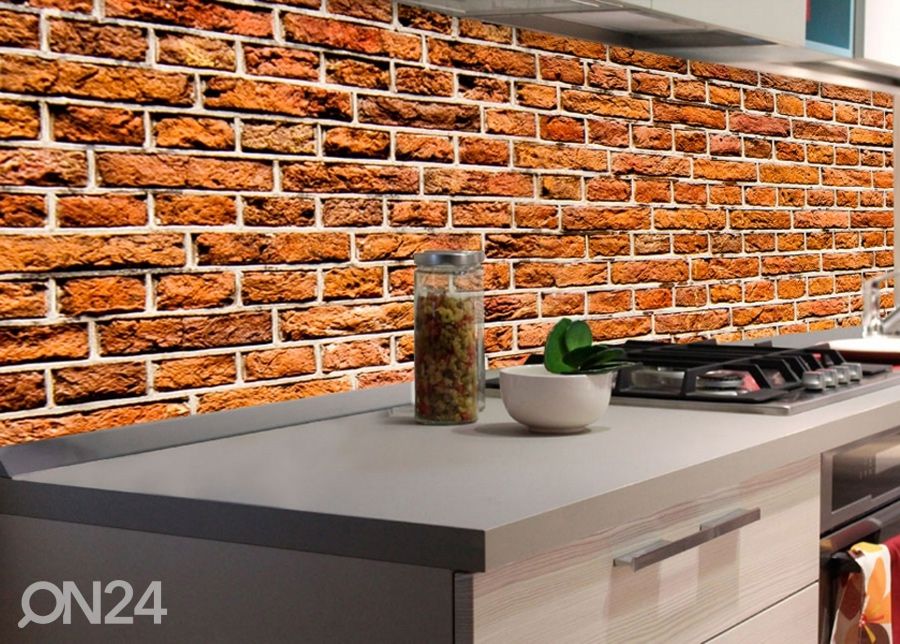 Keittiön välitila Old brick 180x60 cm kuvasuurennos