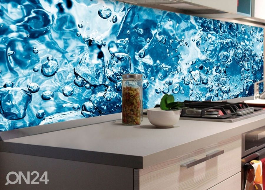Keittiön välitila Sparkling water 180x60 cm kuvasuurennos