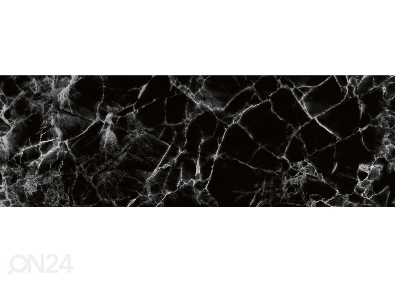 Keittiön välitilan tapetti Black marble decorative design 180x60 cm kuvasuurennos