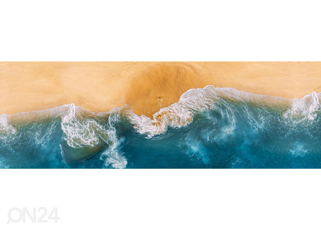 Keittiön välitilan tapetti Blue ocean 180x60 cm kuvasuurennos