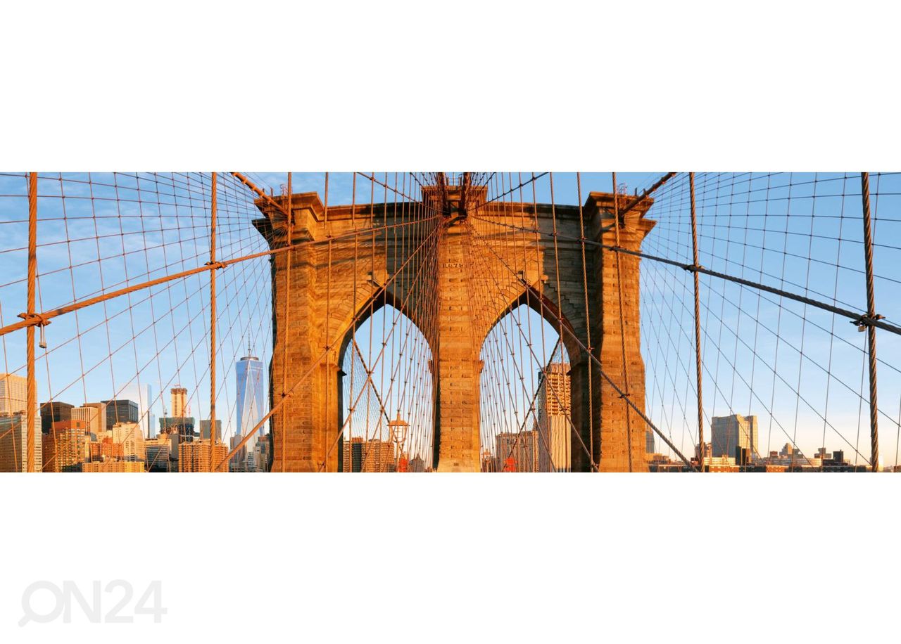 Keittiön välitilan tapetti Brooklyn bridge panorama 180x60 cm kuvasuurennos