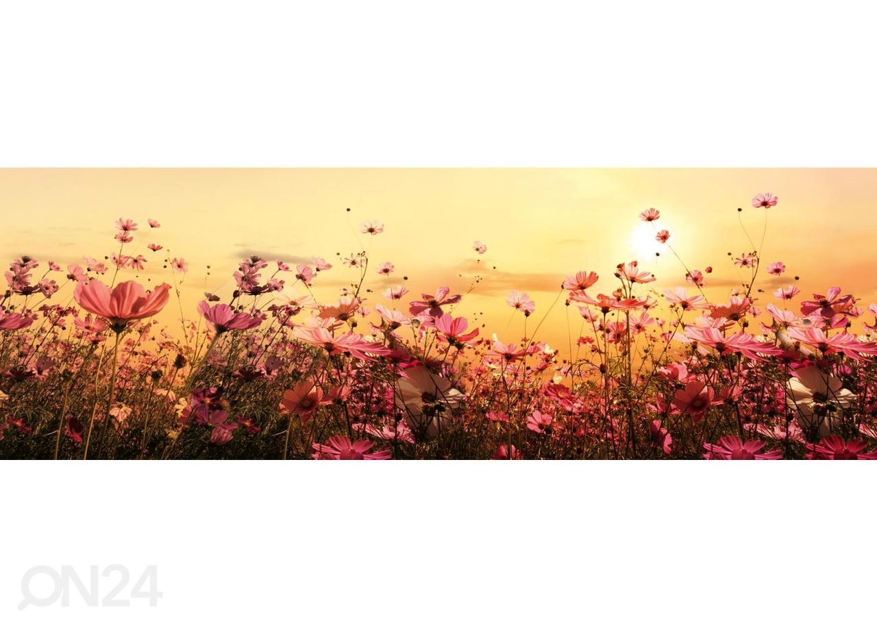 Keittiön välitilan tapetti Flower field 180x60 cm kuvasuurennos