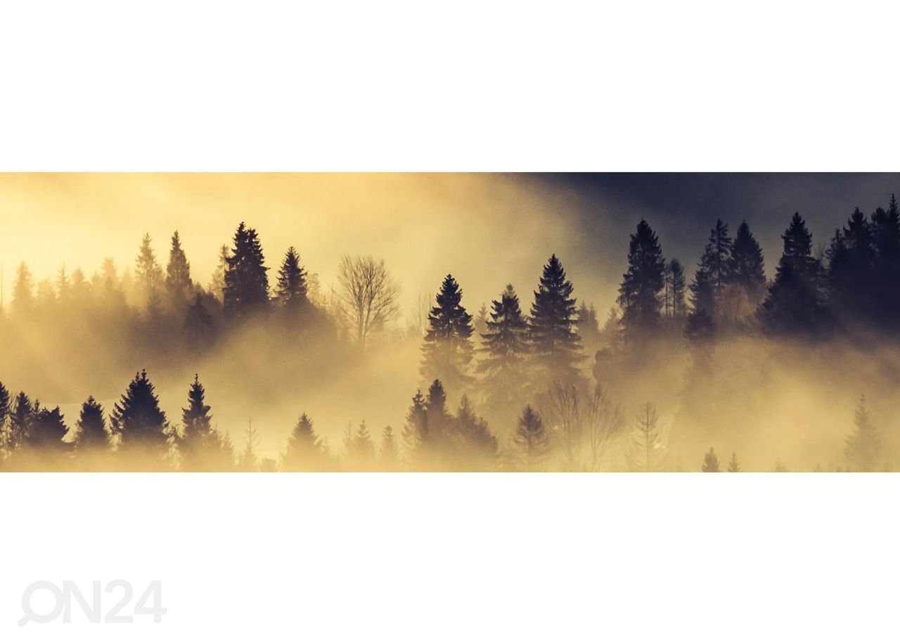 Keittiön välitilan tapetti Forest landscape in morning 180x60 cm kuvasuurennos