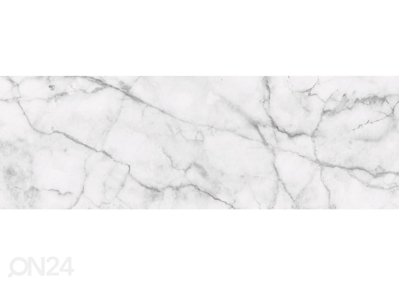 Keittiön välitilan tapetti White Marble 180x60 cm kuvasuurennos