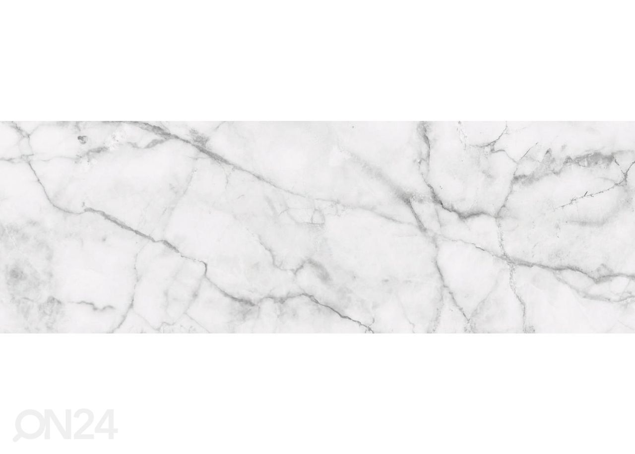 Keittiön välitilan tapetti White Marble 350x60 cm kuvasuurennos