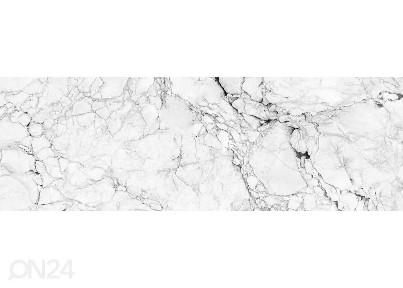 Keittiön välitilan tapetti White marble stone texture 180x60 cm kuvasuurennos
